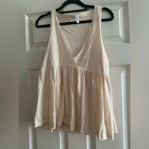 Loose flowy cream tank top